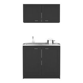 Cabinet Set Zeus, Garage, Black